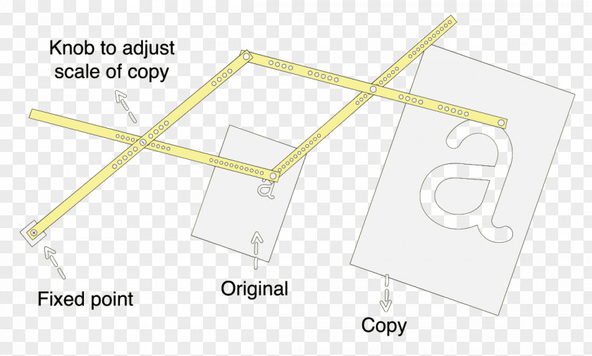 Enlarged Drawing Pantograph Paper Parallelogram Tool PNG