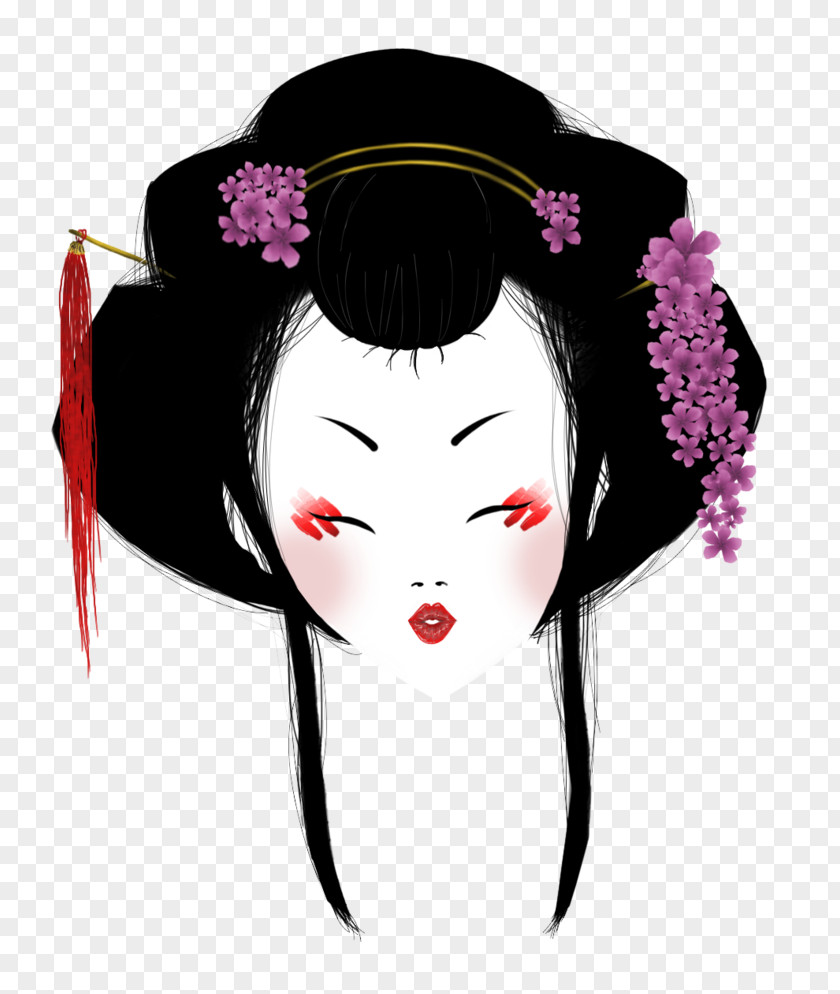 Geisha Japanese Instruments Cosmetics Maiko Hair Image PNG