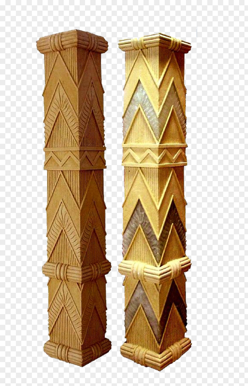 Square Decorative Columns Column Sculpture Stone Arts Curtain Wall PNG