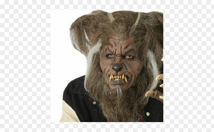 Werewolf Gray Wolf Mask Costume Halloween PNG