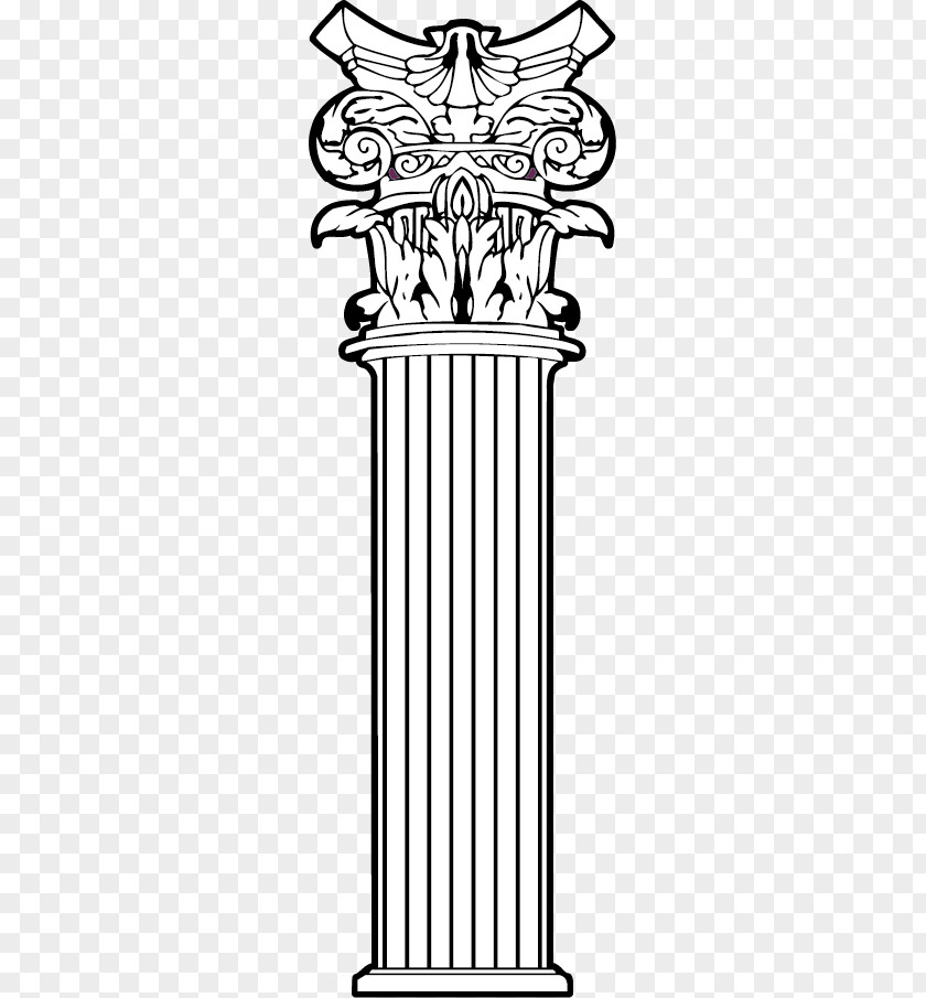 European Classical Pattern Column Marble PNG