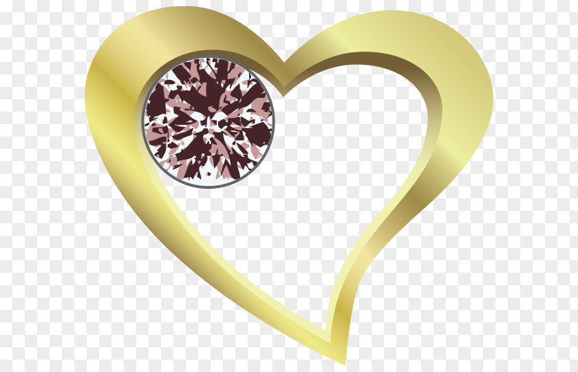 Heart Yellow Gold PNG