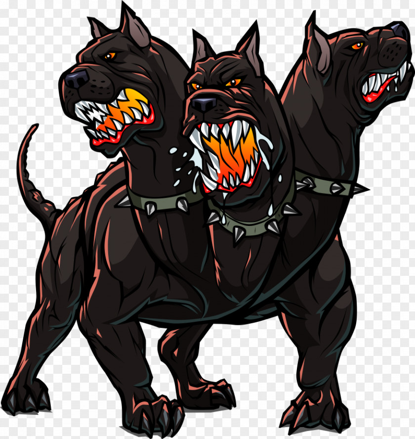 Vector Three Dogs Dog Cerberus Hellhound Clip Art PNG