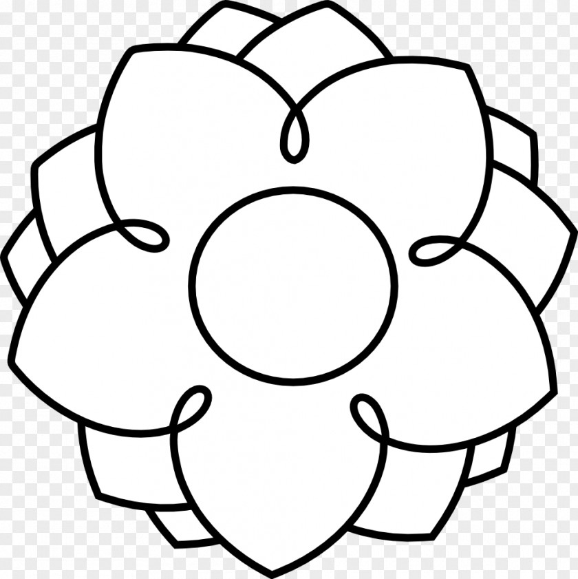 Black And White Flower Pics Clip Art PNG