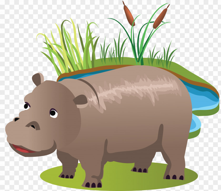 Hippo Lake Como Pond Clip Art PNG