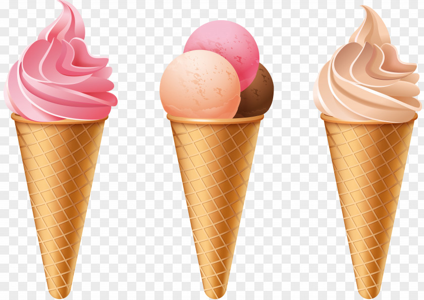 Ice Cream Cones Gelato Dessert PNG