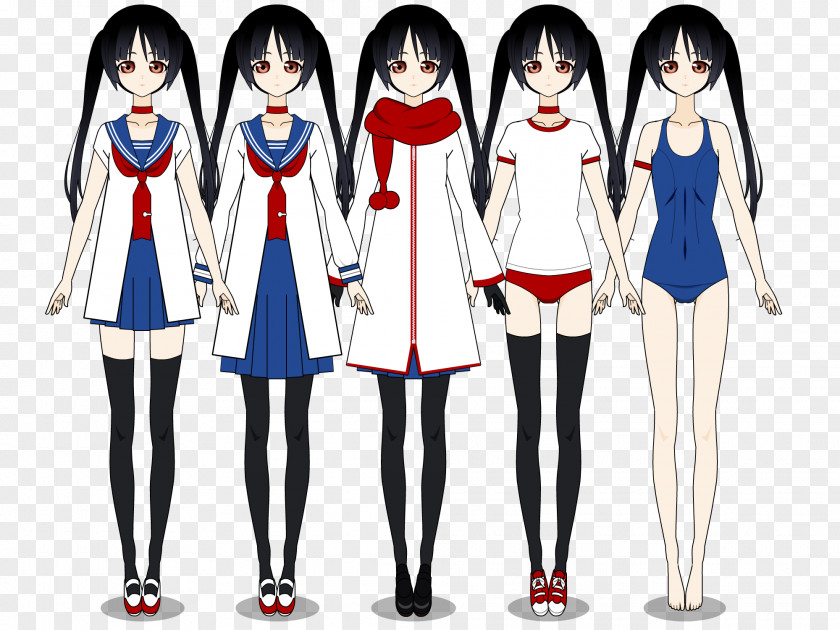 Kisekae Set System School Uniform Clothing Export PNG