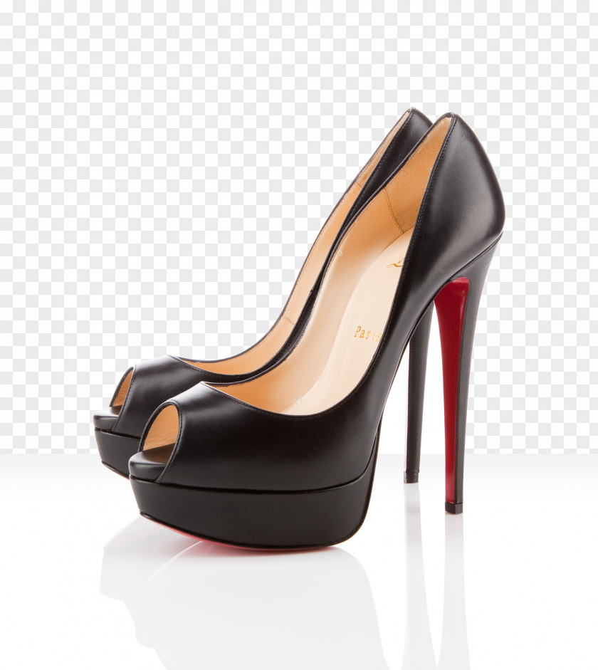 Louboutin Peep-toe Shoe Court High-heeled Footwear Patent Leather PNG