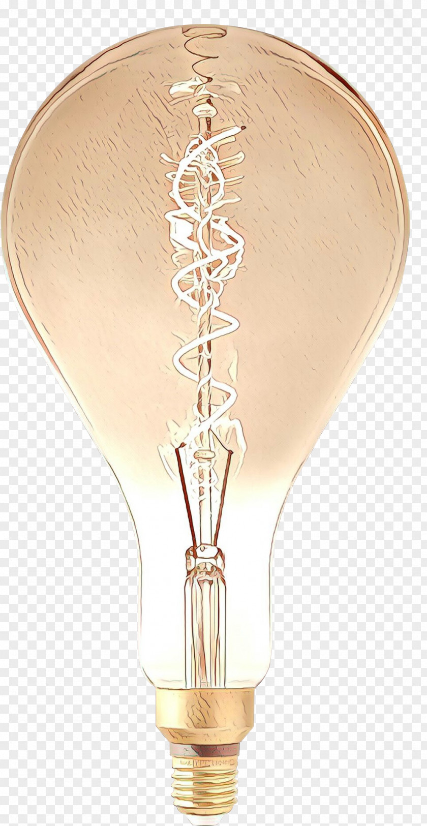 Metal Beige Incandescent Light Bulb Incandescence Design Lamp PNG