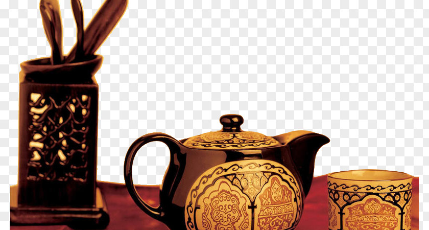 Retro Tea Chinese Pu'er Japanese Ceremony Yixing Clay Teapot PNG