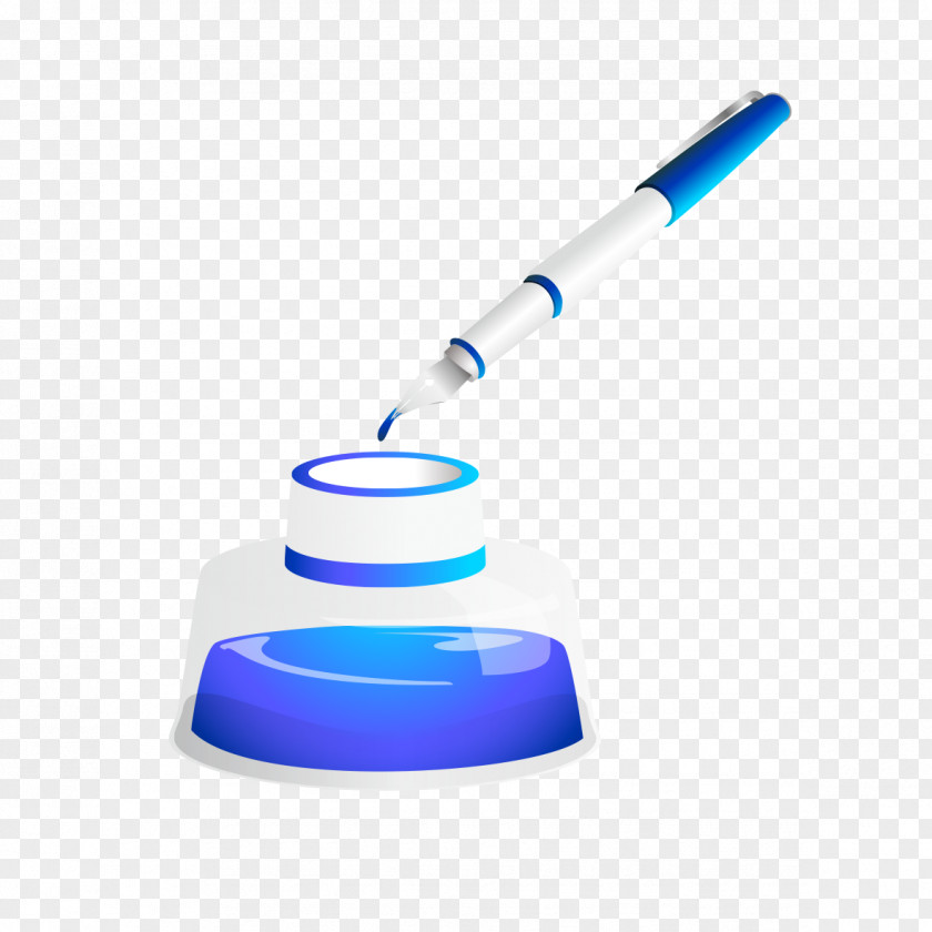 Blue Ink Pen Drawing PNG
