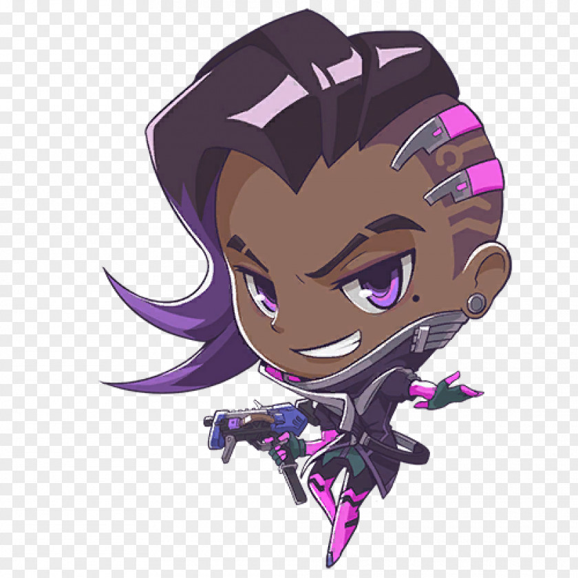 Characters Of Overwatch Sombra D.Va Mercy PNG of Mercy, sombra clipart PNG