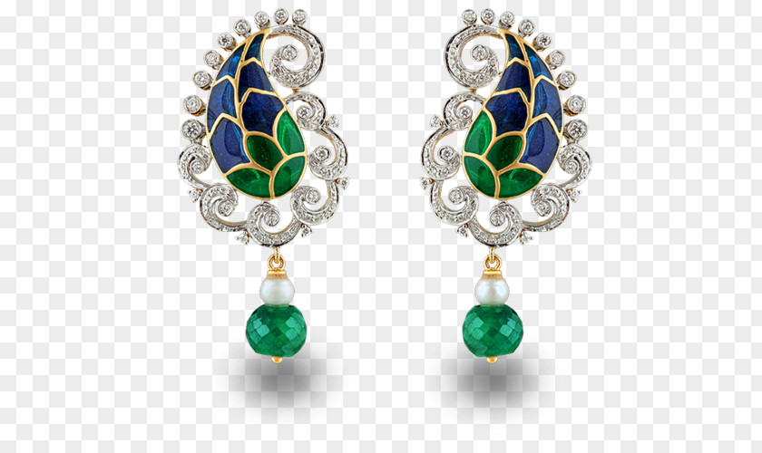 Emerald Earring Jewellery Diamond Designer PNG