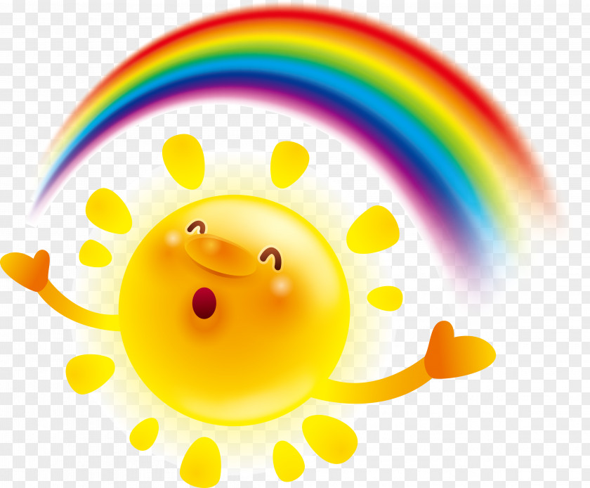 Hand-painted Sun Poster Cartoon PNG