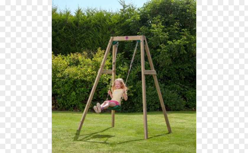 Toy Plum Wooden Double Swing Set Garden PNG