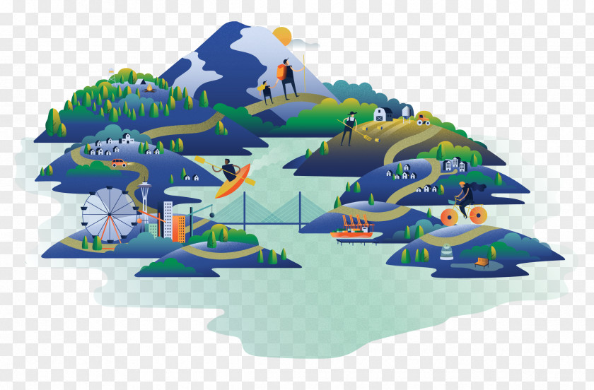 Water Park World Cartoon Nature Background PNG