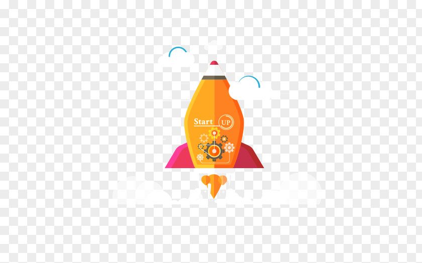 Flat Rocket Illustration PNG