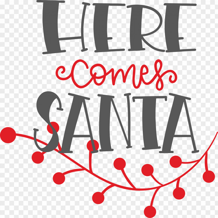 Here Comes Santa Christmas PNG