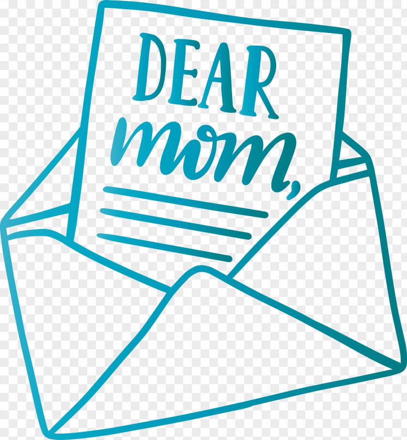 Mothers Day Dear Mom Envelope PNG