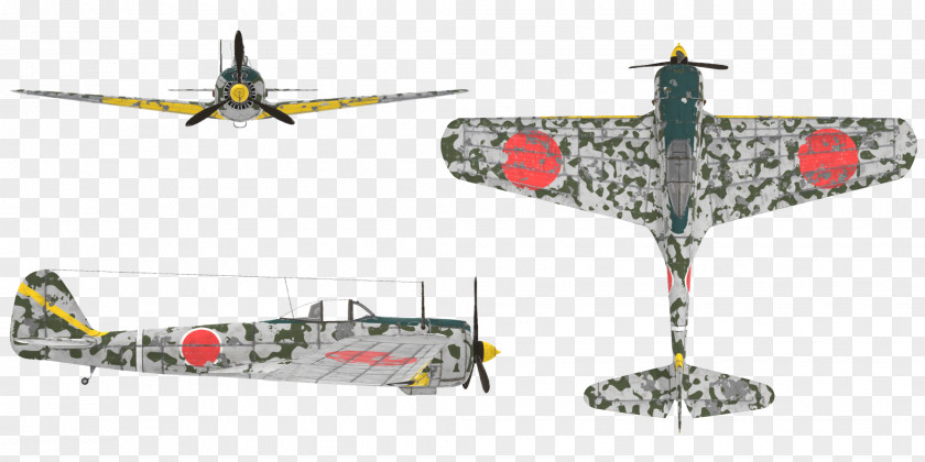 Oscar Nakajima Ki-43 Aircraft Airplane A6M2-N Second World War PNG