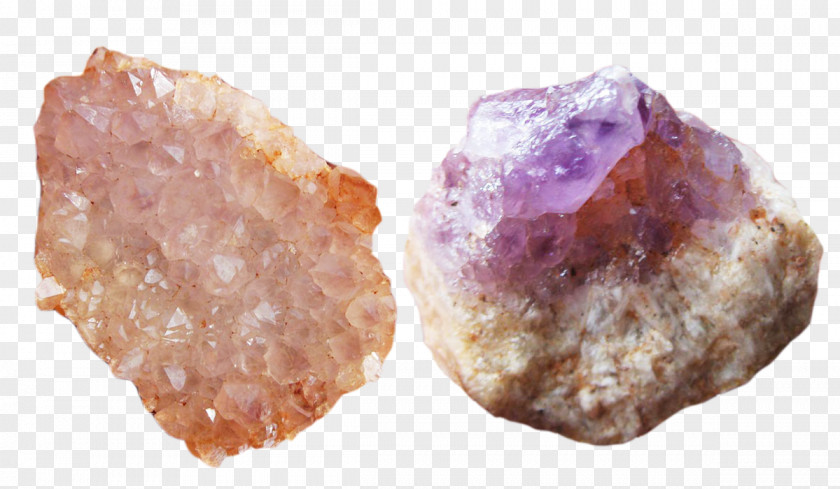Two Pieces Of Crystal Stone Material Quartz PNG