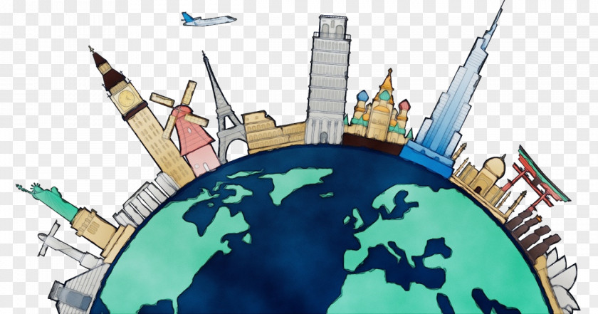 Animation City Travel Globe PNG