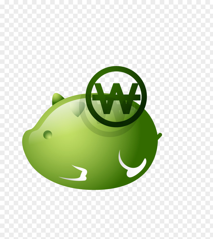 Green Piggy Bank Icon PNG