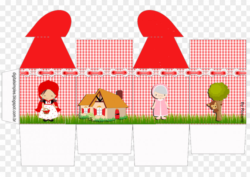 Little Red Riding Hood Paper Child Casinha Printing PNG