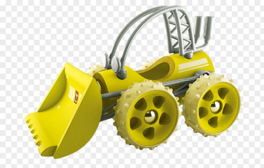 Moulin Roty Car Wheel Bulldozer Vehicle Toy PNG