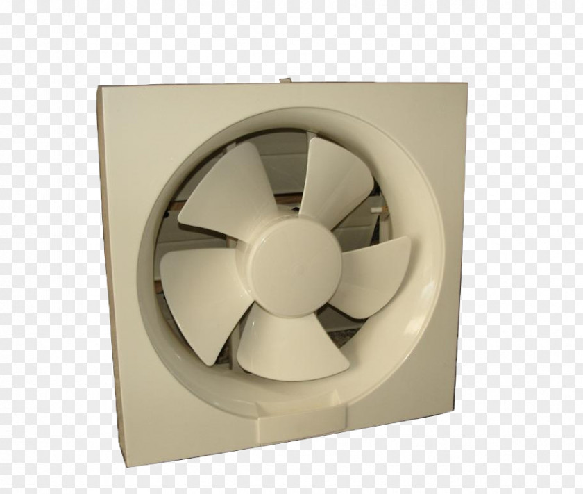 Old-fashioned Yellow Plastic Exhaust Fan Window Hand Ventilation PNG