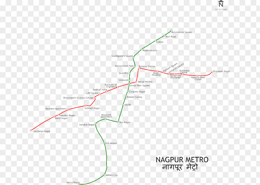 Rail Map Wikipedia Nagpur Metro License PNG
