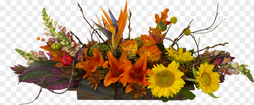 Table Floral Design Centrepiece Cut Flowers PNG