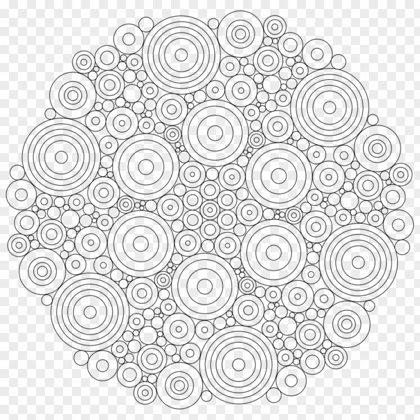Brown Mandala Pattern Background Coloring Book Adult Drawing PNG