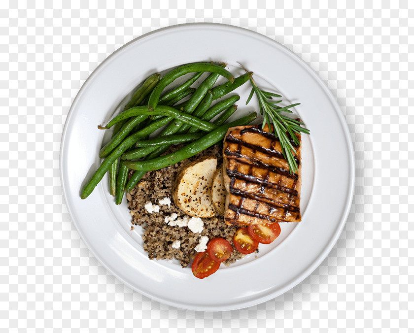 Grilled Salmon Vegetarian Cuisine Plate Recipe Garnish Dish PNG