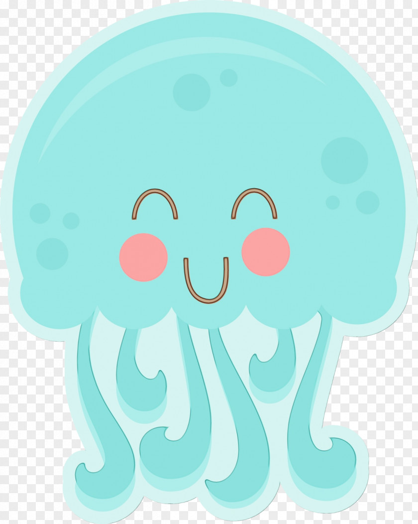 Cloud Meteorological Phenomenon Turquoise Aqua Cartoon Octopus Marine Invertebrates PNG