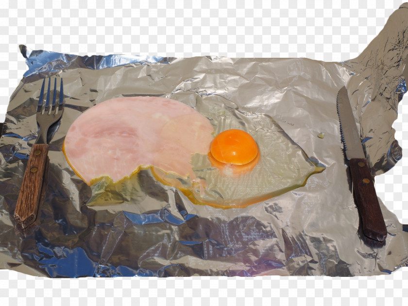 Tin Paper With Eggs And Ham Dishes Cooking Frying Cuisine Eating PNG