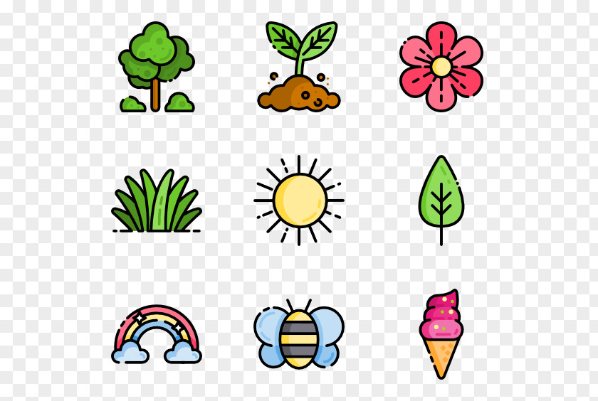 Vatercolor Vector Spring Clip Art PNG