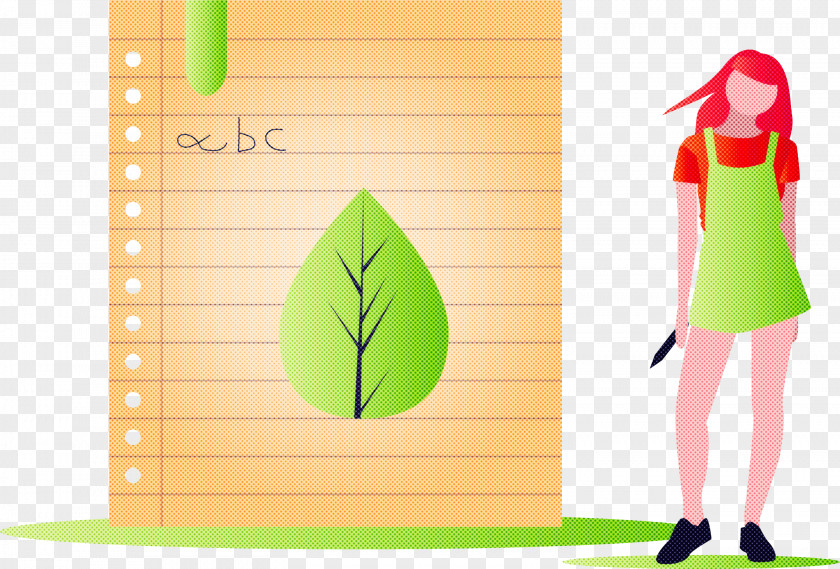 Learning Notebook Girl PNG