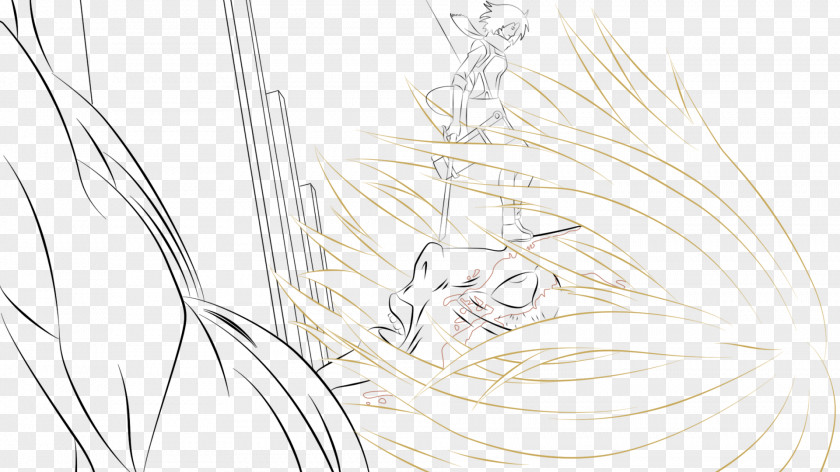 Line Art Drawing Attack On Titan Sketch PNG