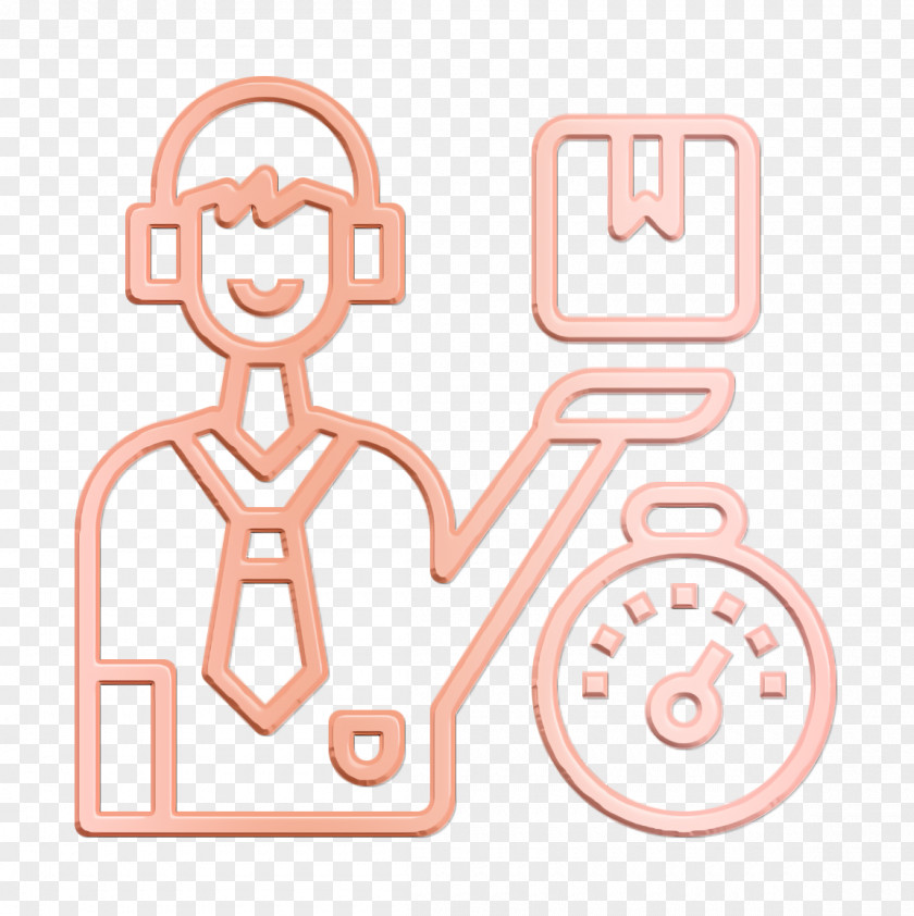 Shipping Icon Stopwatch Delivery Man PNG