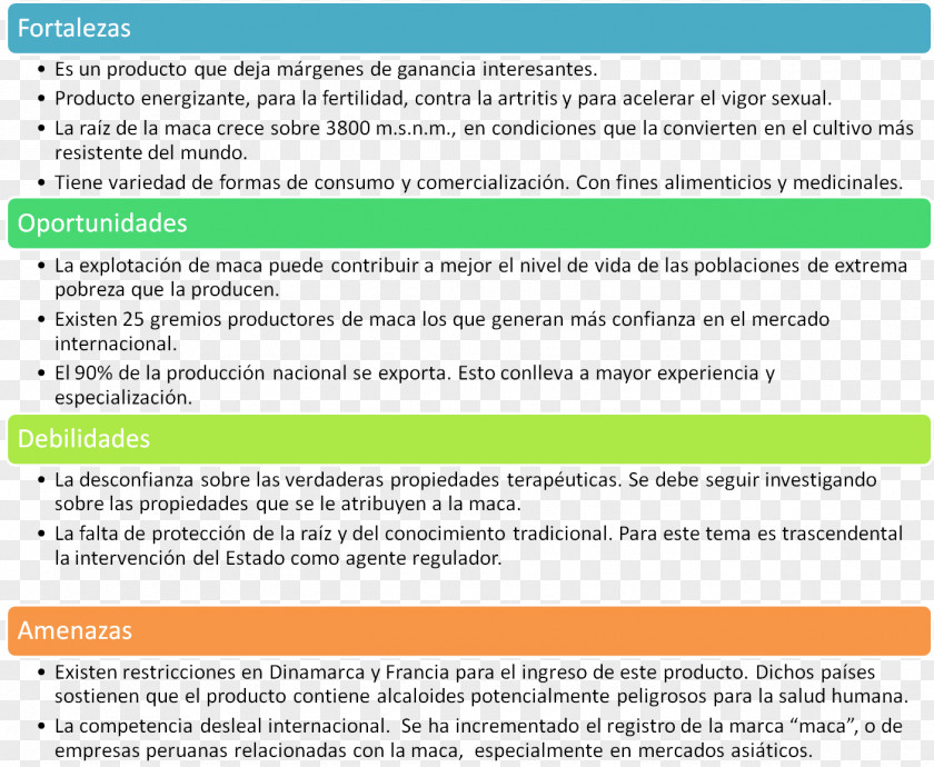 Business SWOT Analysis Peru Export And Tourism Promotion Board Maca PNG