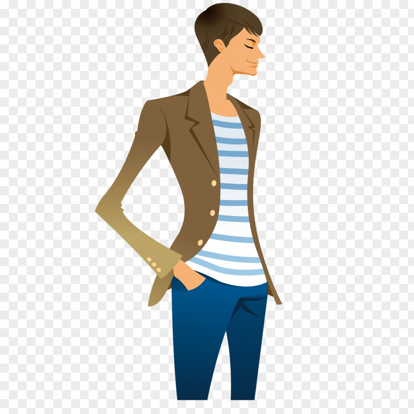 Fashion Man Boyfriend Illustration PNG