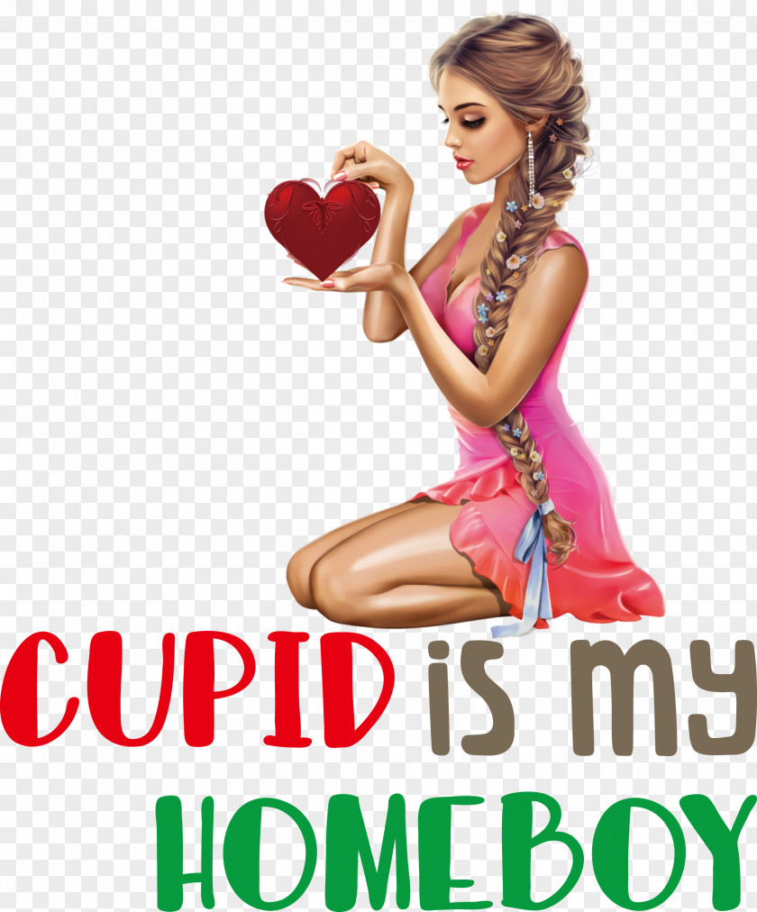 Cupid Is My Homeboy Valentine PNG