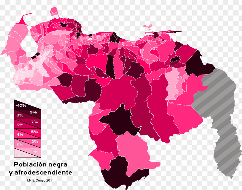 United States Venezuela Afro-Descendant Map .ve PNG