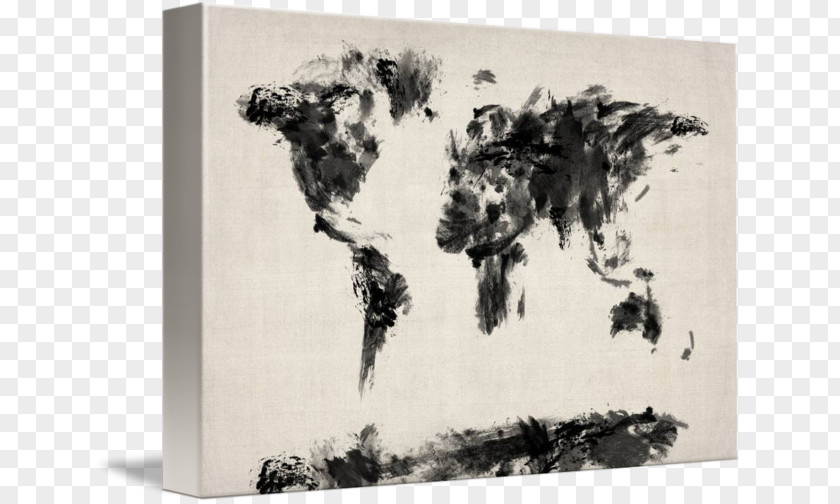 World Map Canvas Print Picture Frames PNG