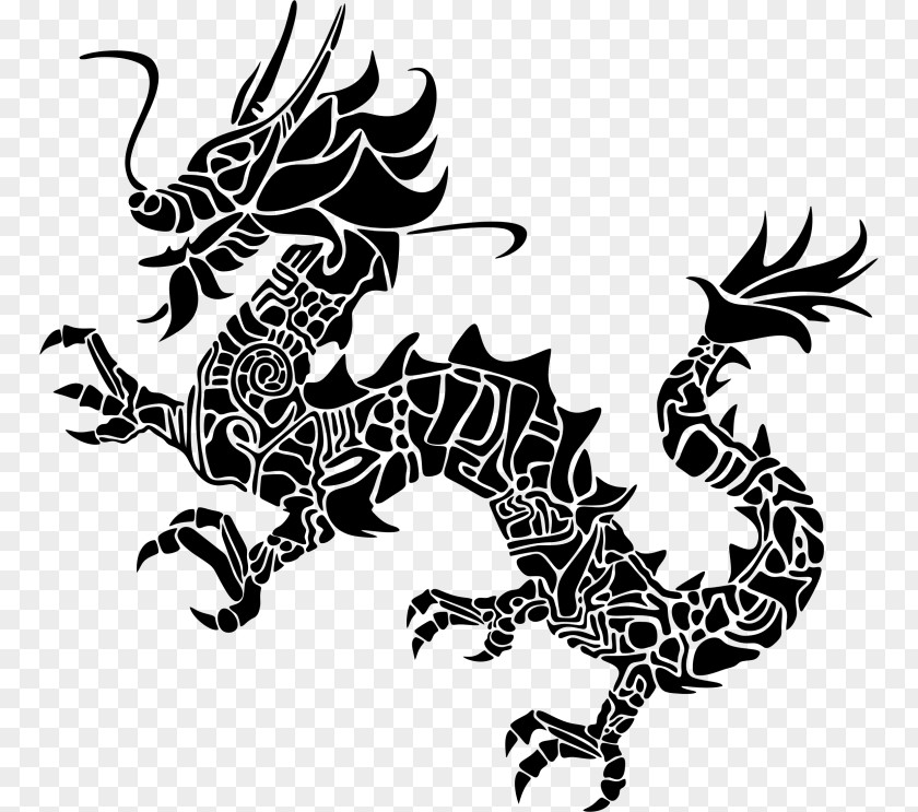 Dragon Chinese Silhouette Clip Art PNG