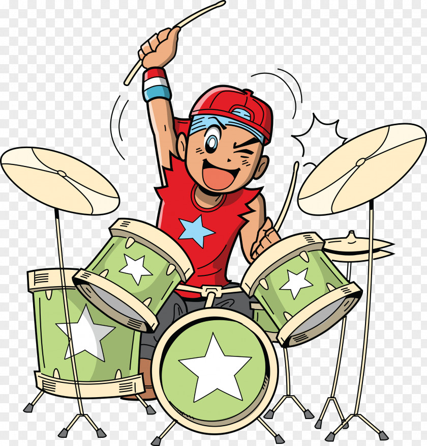 Drum Drummer Drums Cartoon PNG
