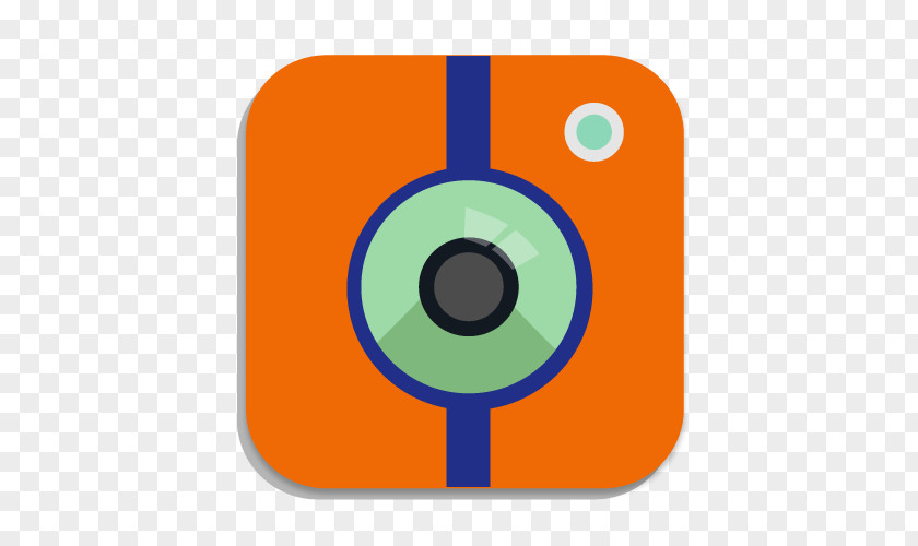 Orange Vector Camera Download Icon PNG