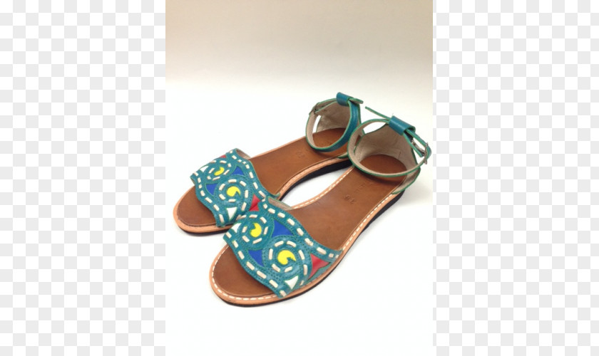 Sandal Flip-flops Leather Shoe Turquoise PNG