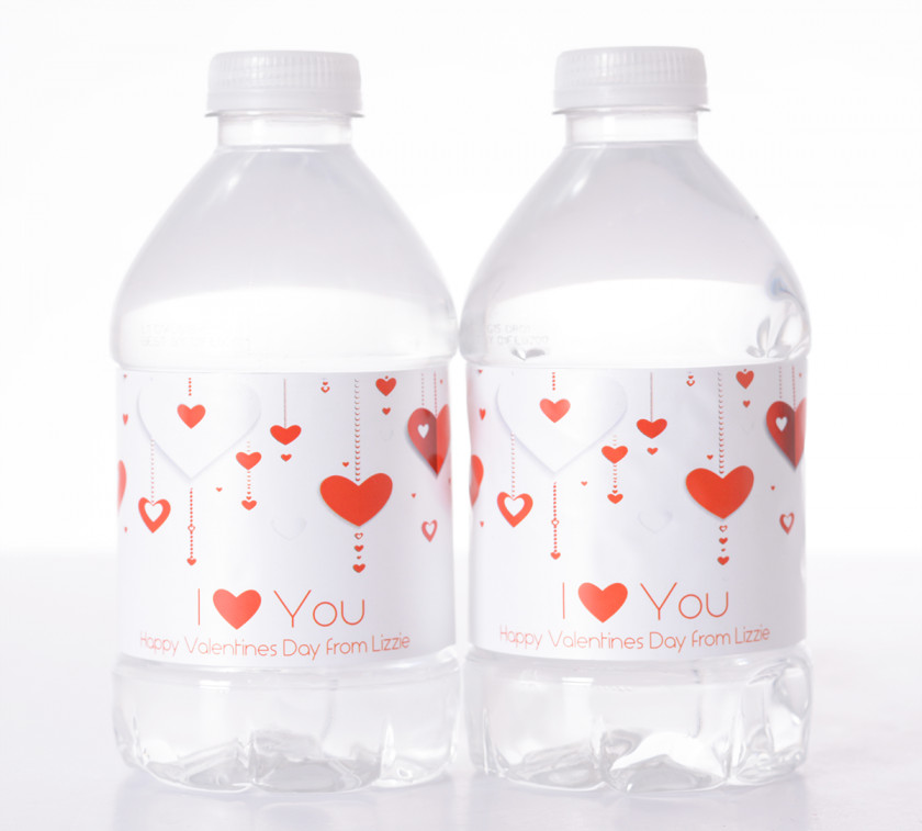 Water Bottle Bottles Glass Label PNG